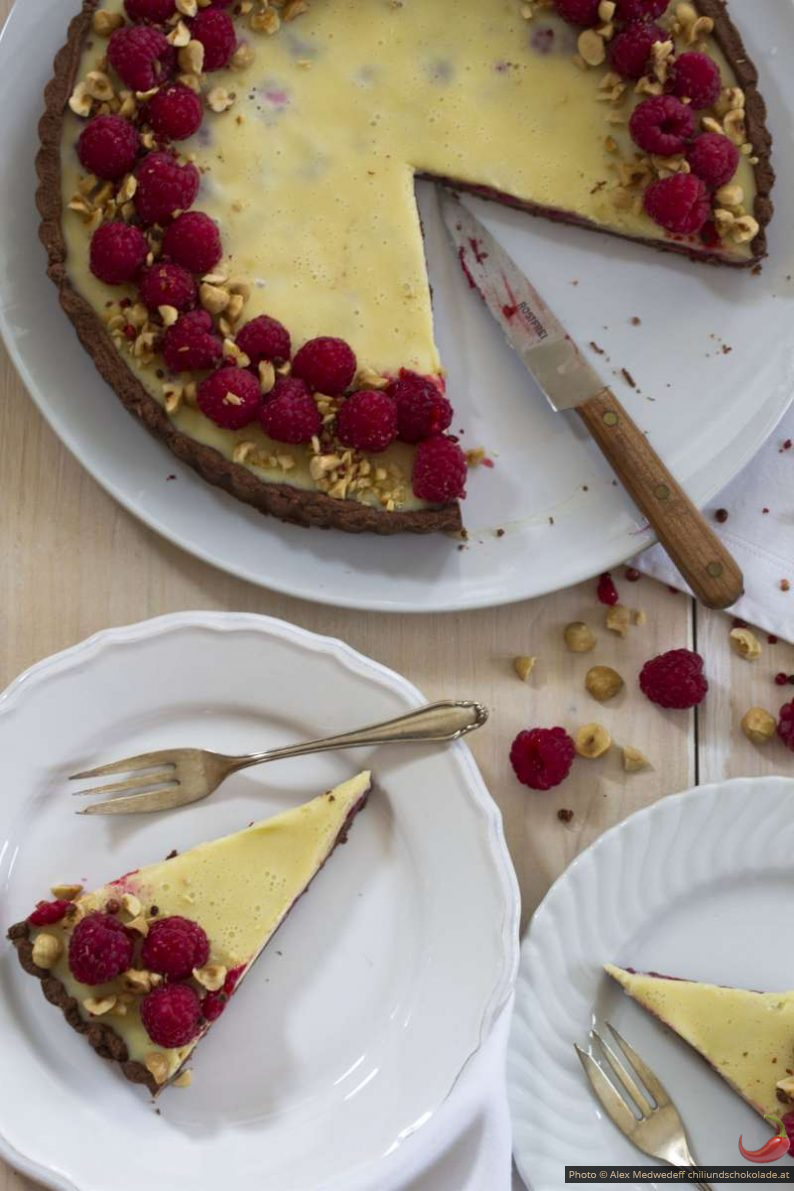 Tarte mit Himbeeren und weißer Schokolade – Chili &amp; Schokoloade